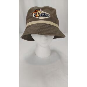 Walt Disney Embroidered Bouncy Tigger Winnie The Pooh Green Y2K Bucket Hat